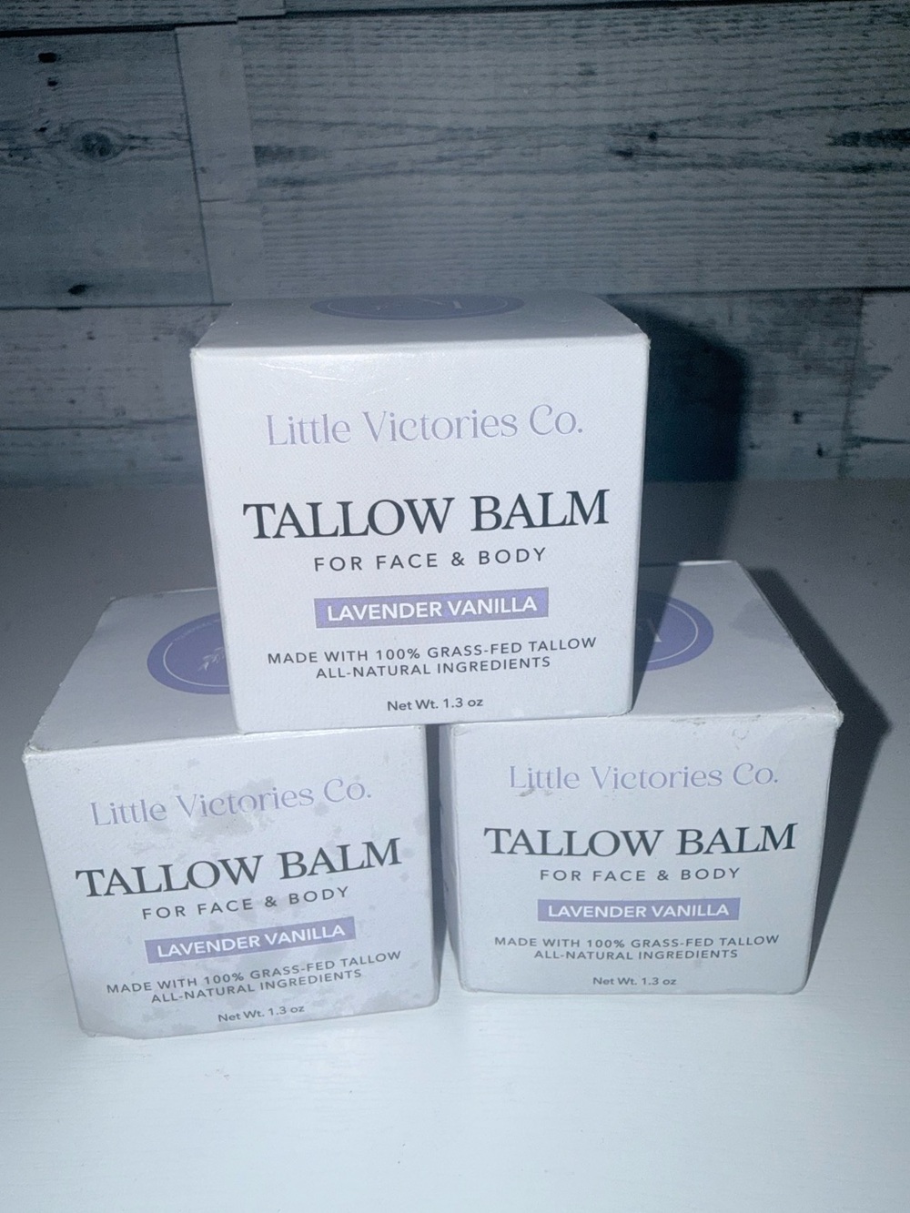 Little Victories Co. Tallow Balm - Lavender Vanilla Lot of 3 NEW and Sealed